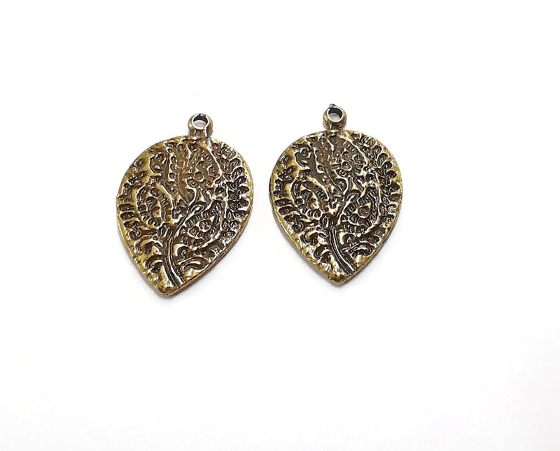 4 Leaf Charms Antique Bronze Plated Charms (28x19mm) G20493
