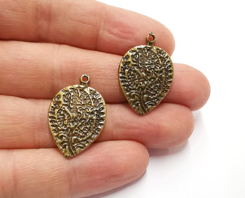 4 Leaf Charms Antique Bronze Plated Charms (28x19mm) G20493