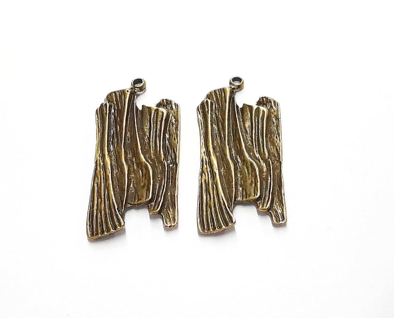 2 Antique Bronze Charms Antique Bronze Plated Charms (39x19mm) G20516