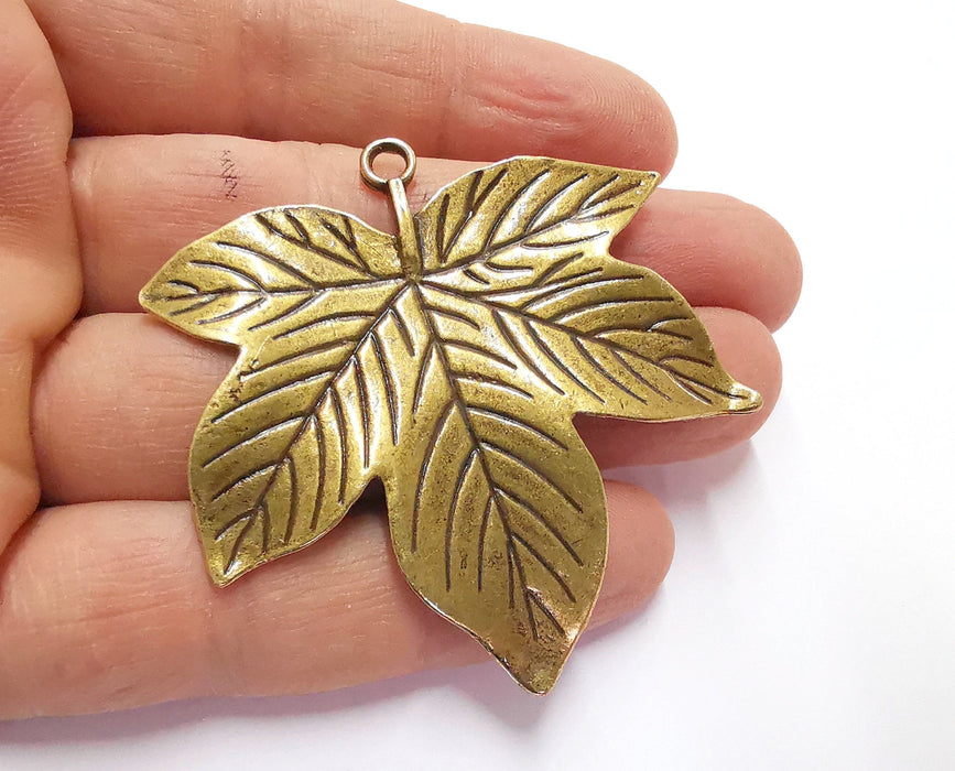 Leaf Charms Antique Bronze Plated Charms (58x57mm) G20529