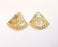 2 Gold Charms Connector Shiny Gold Plated Charms (28x27mm)  G20878