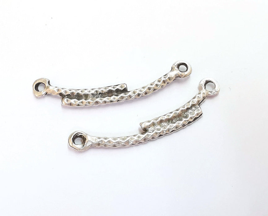 4 Sticks Charms Connector Antique Silver Plated Charms (43mm)  G20881