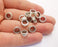 10 Silver Rondelle Beads Antique Silver Plated Beads (10x4mm)  G24229