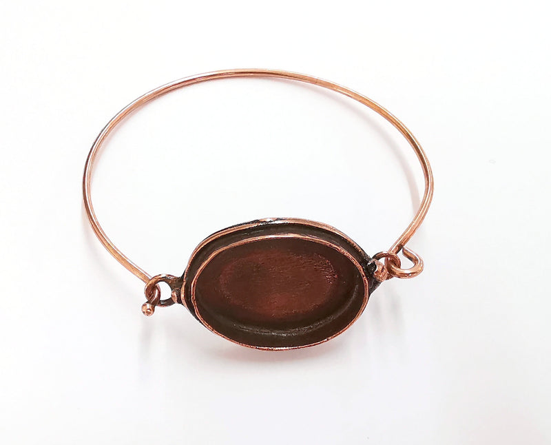 Hammered Bracelet Blanks Cuff Blanks Bracelet Blank Antique Copper Plated Brass (25x18 mm Blanks ) G20887