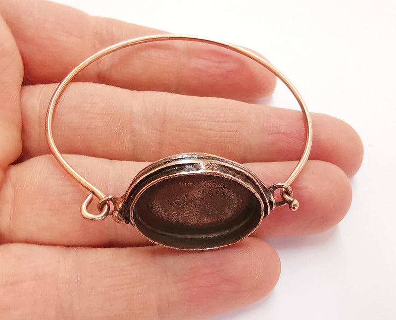 Hammered Bracelet Blanks Cuff Blanks Bracelet Blank Antique Copper Plated Brass (25x18 mm Blanks ) G20887