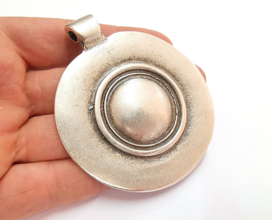 Silver Pendant Antique Silver Plated Pendant (82x70mm)  G20893