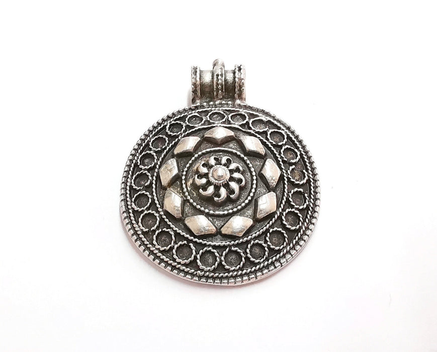 Silver Pendant Antique Silver Plated Pendant (53x40mm)  G20900