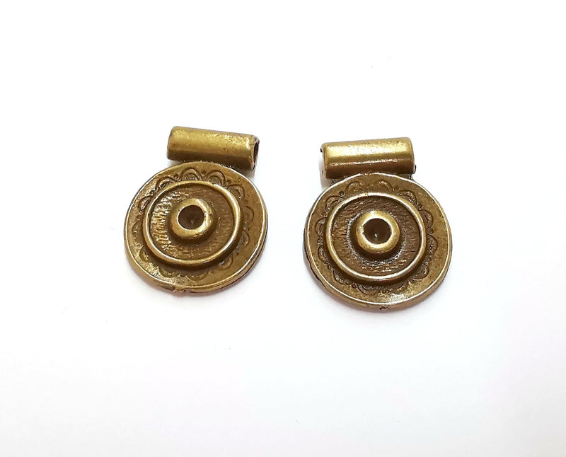 2 Antique Bronze Charms Antique Bronze Plated Charms (27x22mm)  G20590
