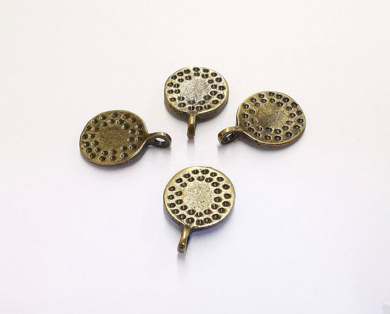 4 Antique Bronze Charms Antique Bronze Plated Charms (21x15mm)  G20929