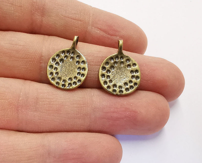 4 Antique Bronze Charms Antique Bronze Plated Charms (21x15mm)  G20929