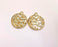 2 Crescent Moon Stars Charms Shiny Gold Plated Charms (22x19mm) G20956
