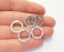 10 Hammered Circle Antique Silver Plated Findings (16mm) G20623