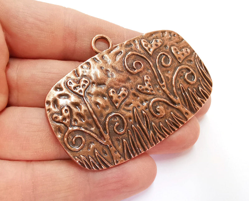 Flowers Pendant Antique Copper Plated Pendant (46x65mm)  G20968