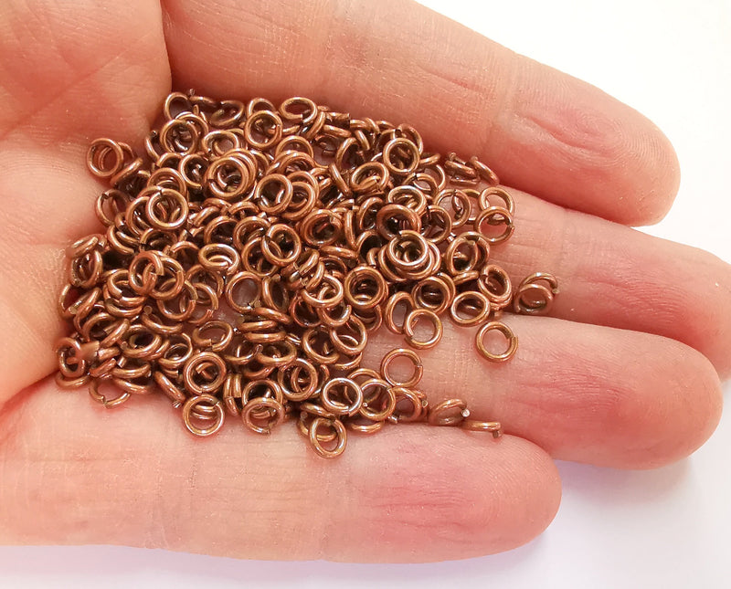 Antique Copper Brass Jumpring (5 mm) Strong jumpring ,  18 guage  G20969