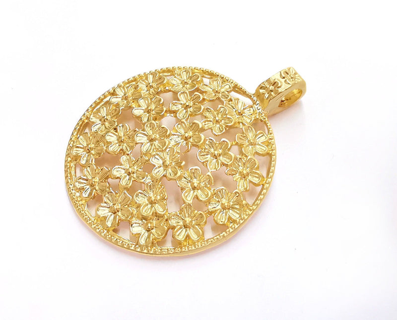 Flowers Pendant Gold Plated Pendant (55x43mm)  G20989
