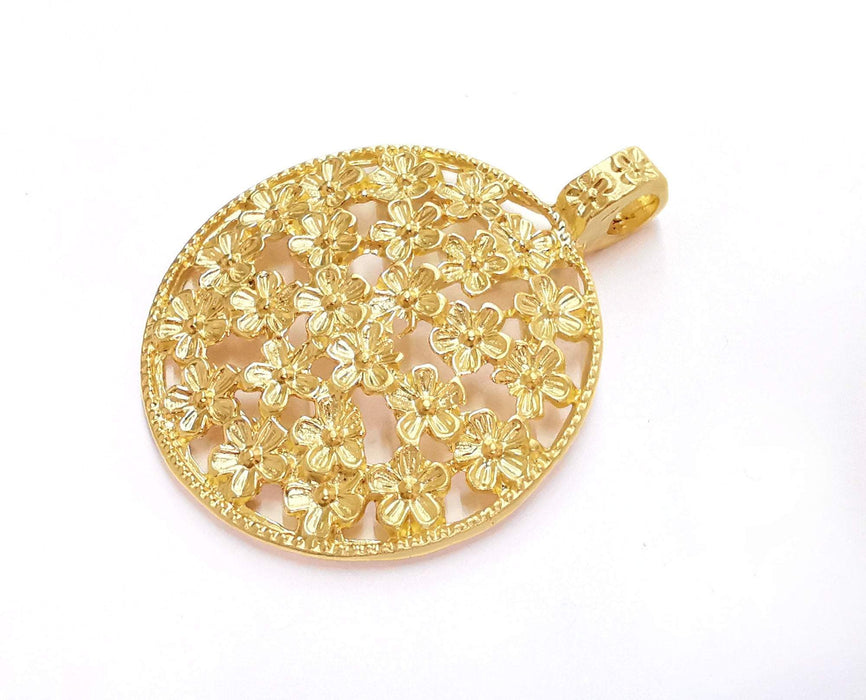 Flowers Pendant Gold Plated Pendant (55x43mm)  G20989
