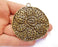 Flower Pendant Antique Bronze Plated Pendant (69x65mm)  G20687