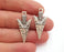 2 Arrowhead Charms Antique Silver Plated Charms (35x16mm)  G21000