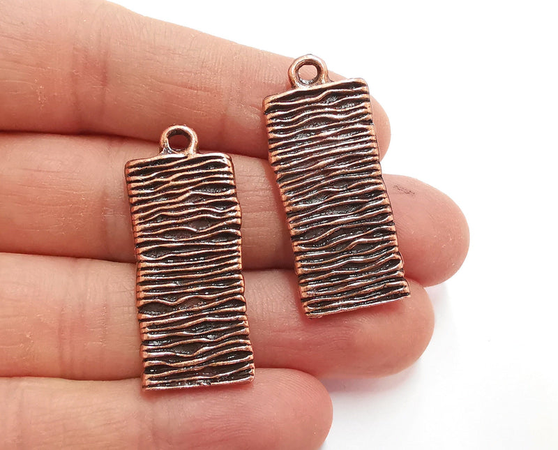2 Antique Copper Charms Antique Copper Plated Charms (39x16mm) G21011