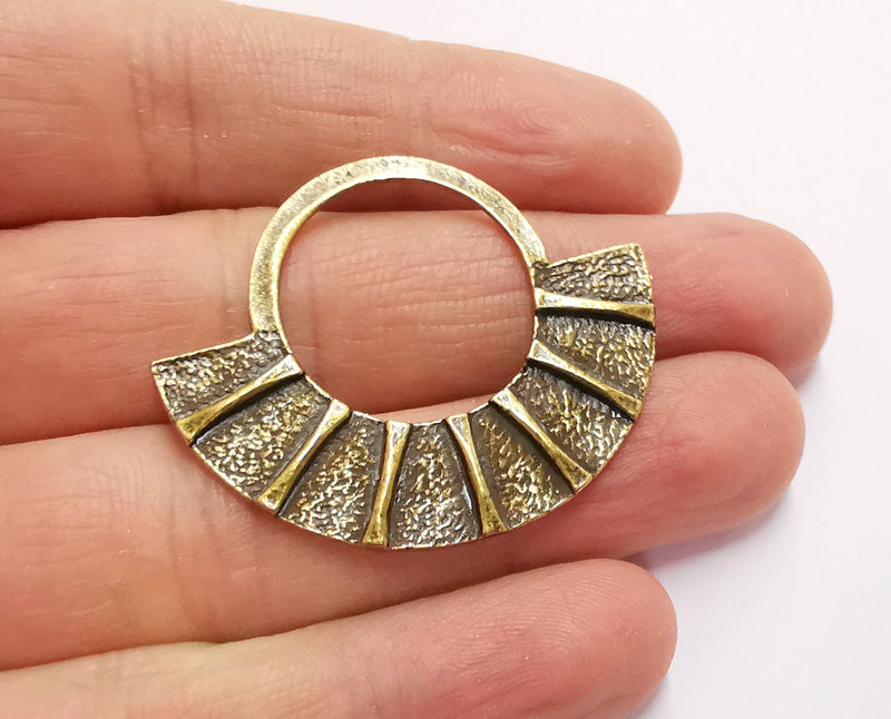 2 Antique Bronze Charms Antique Bronze Plated Charms (43x36mm)  G21022