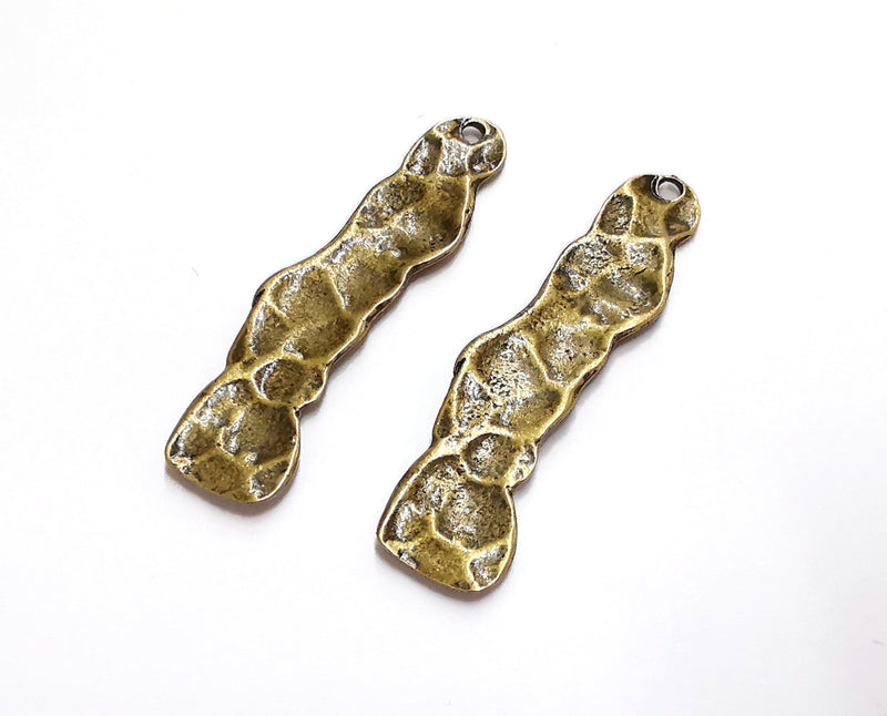 2 Antique Bronze Charms Antique Bronze Plated Charms (55x13 mm) G21039