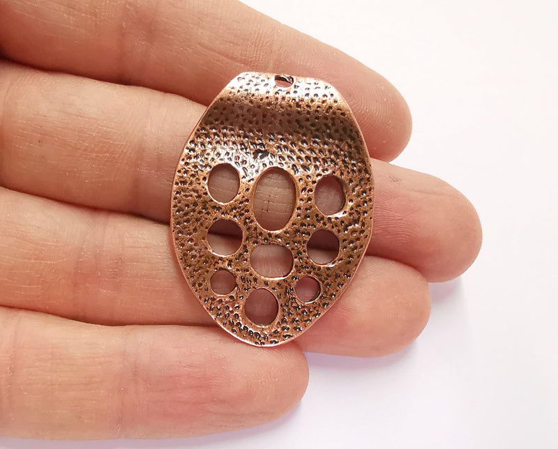 2 Copper Charms Antique Copper Plated Charms (41x30 mm)  G20752