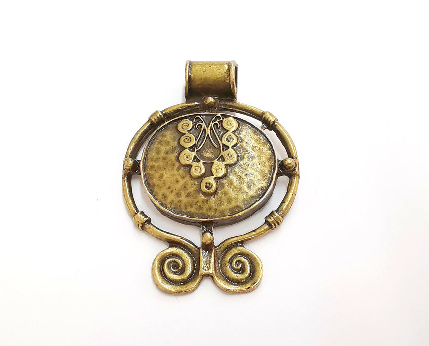 Antique Bronze Pendant Antique Bronze Plated Pendant (54x40mm)  G7147