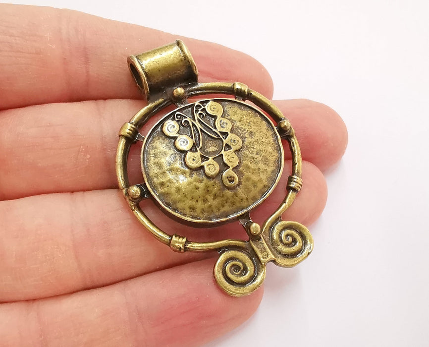 Antique Bronze Pendant Antique Bronze Plated Pendant (54x40mm)  G7147