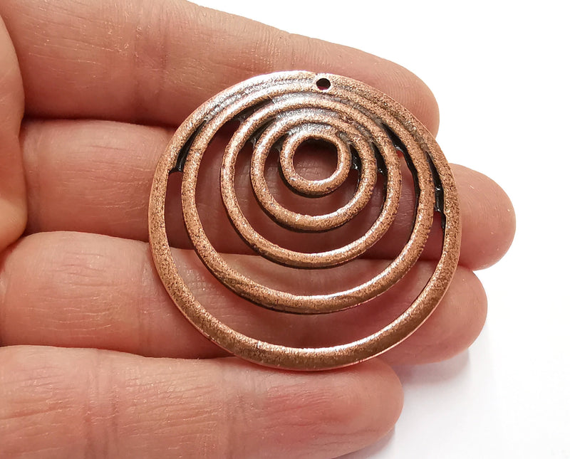 Circles Charms Antique Copper Plated Charms (47mm)  G21105