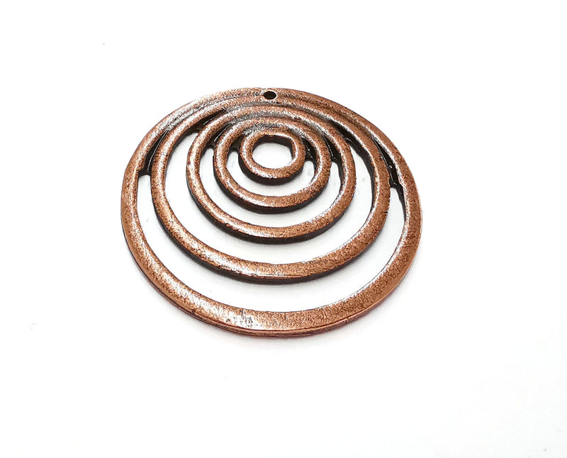 Circles Charms Antique Copper Plated Charms (47mm)  G21105