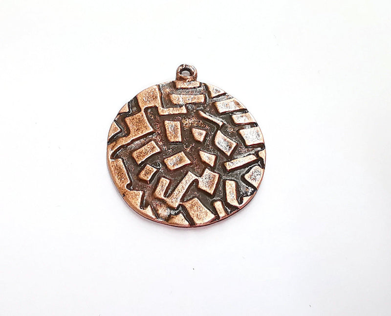 2 Copper Charms Antique Copper Plated Charms (34x30mm)  G20800