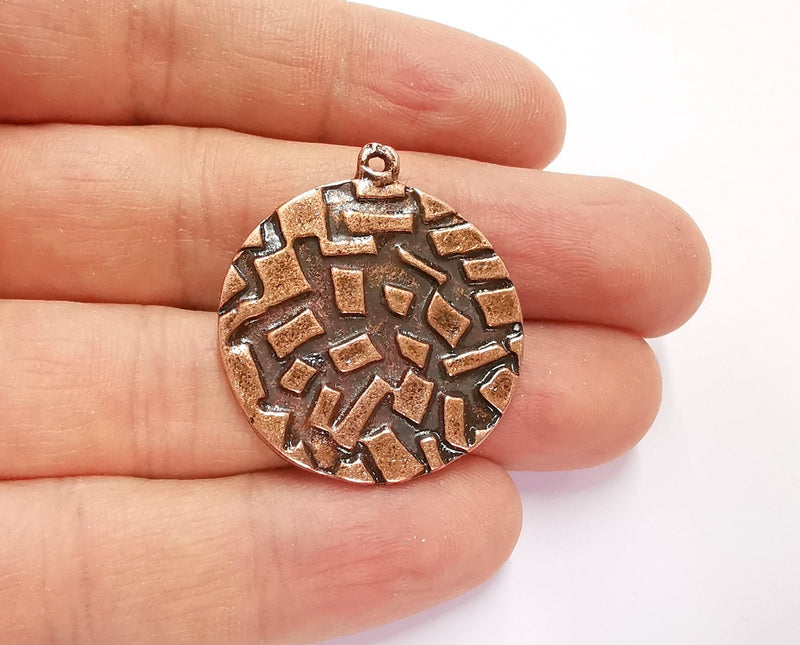 2 Copper Charms Antique Copper Plated Charms (34x30mm)  G20800