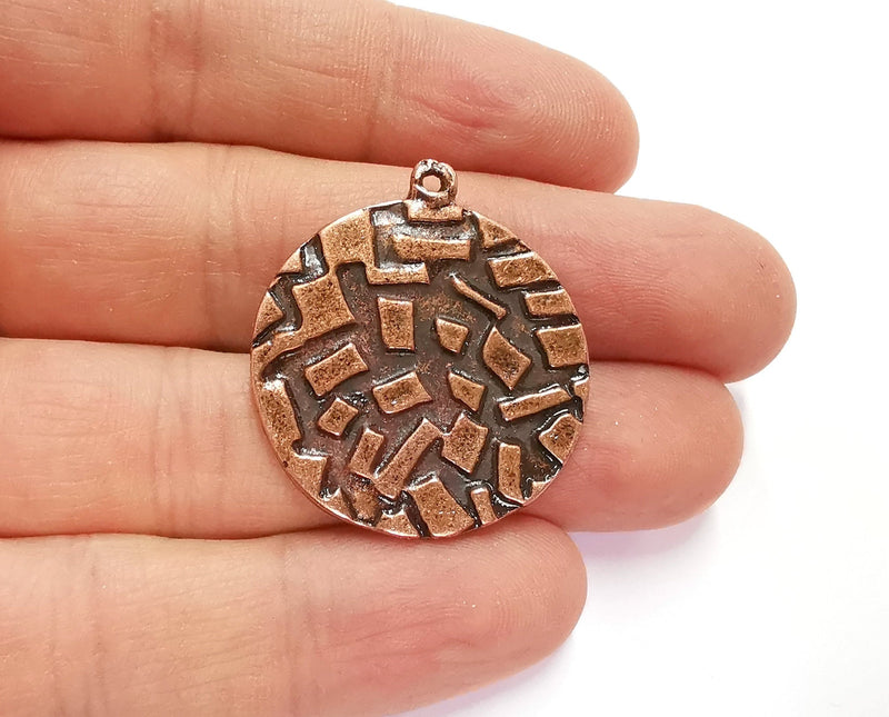 2 Copper Charms Antique Copper Plated Charms (34x30mm)  G20800