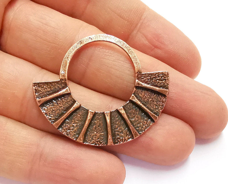 2 Copper Charms Antique Copper Plated Charms (36x43mm)  G20805