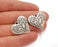 2 Heart Tree Charms Antique Silver Plated Charm (28x26mm) G21130