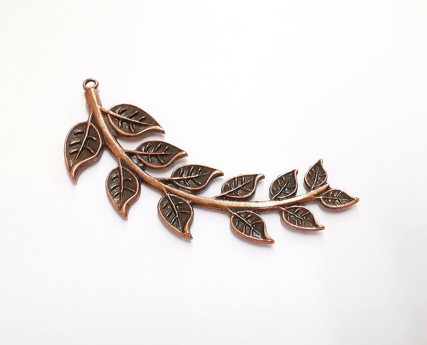 Leaves Branch Pendant Antique Copper Plated Pendant (85mm)  G20815