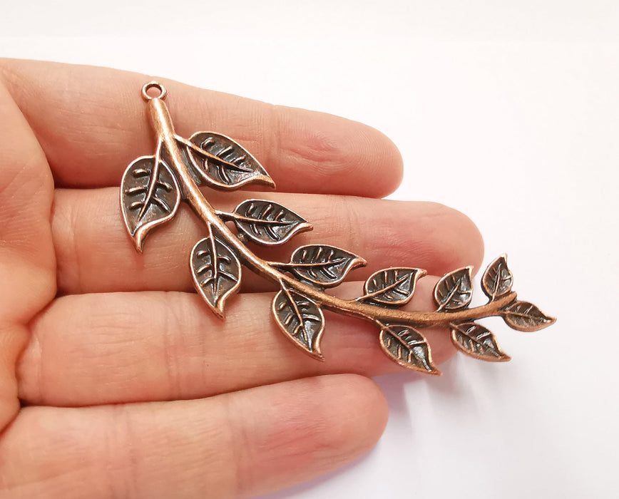 Leaves Branch Pendant Antique Copper Plated Pendant (85mm)  G20815