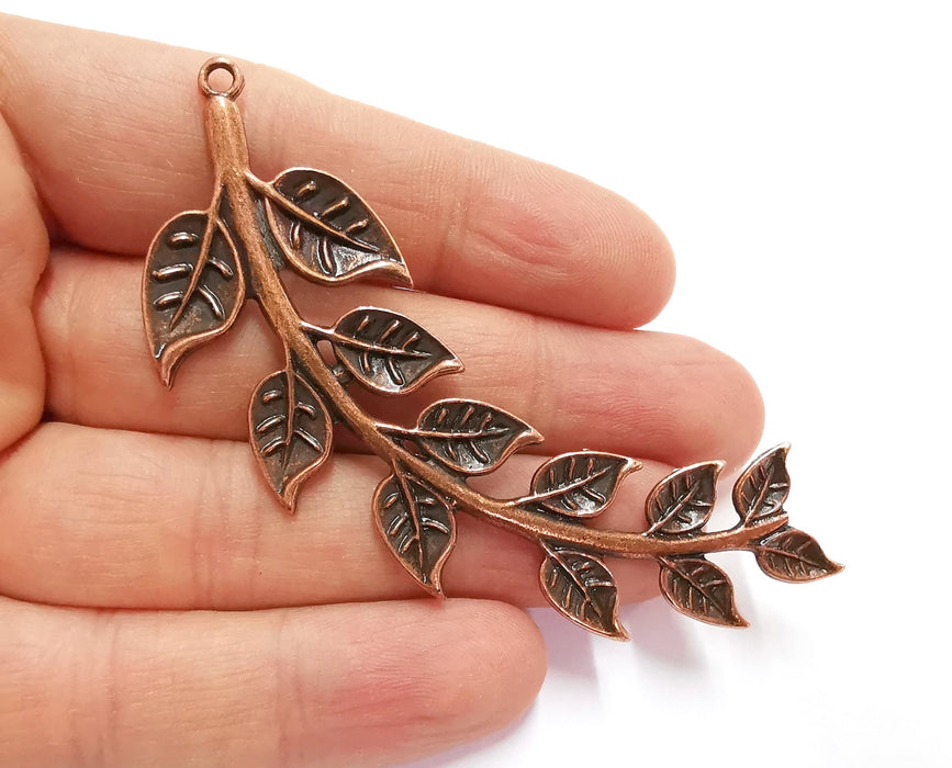 Leaves Branch Pendant Antique Copper Plated Pendant (85mm)  G20815