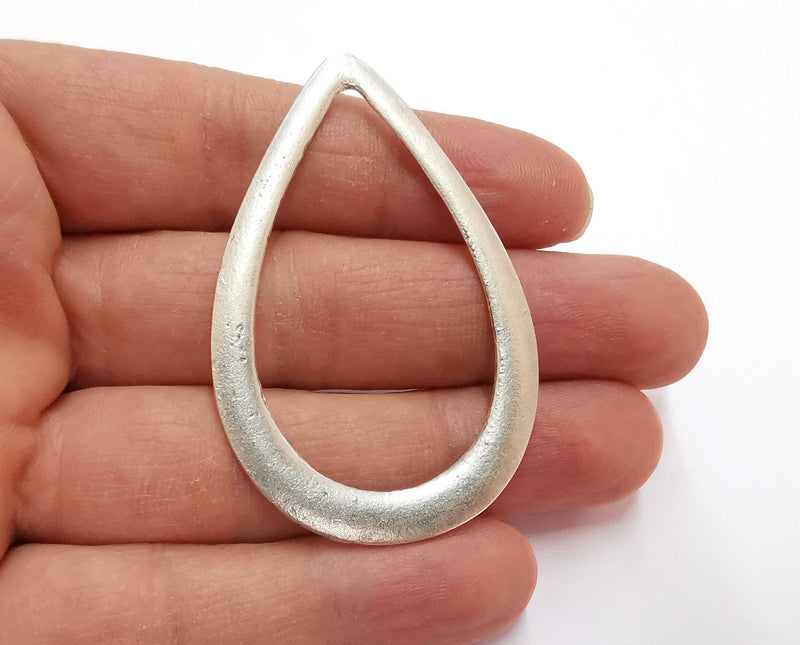 2 Drop Findings Antique Silver Plated Findings (61x40mm)  G21174