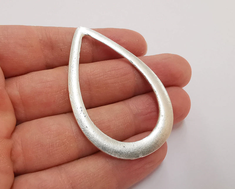 2 Drop Findings Antique Silver Plated Findings (61x40mm)  G21174