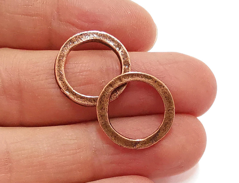 10 Circle Connector Antique Copper Plated Round Connector (19mm) G20851