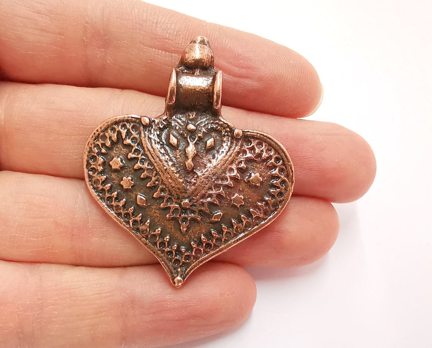 Heart Charms Antique Copper Plated Charms (50x42mm) G20854