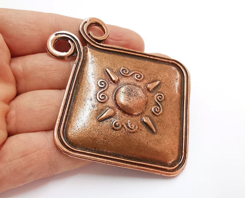 Copper Pendant Antique Copper Plated Pendant (84x75mm)  G20855