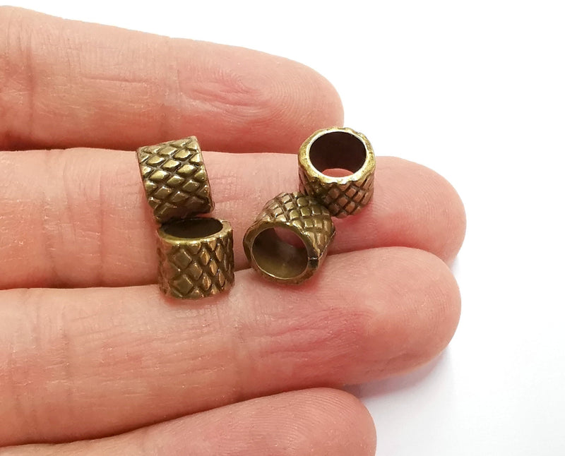 10 Rondelle Beads Antique Bronze Plated Beads (10x8mm)  G21187