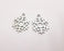 5 Snow Flake Charms Antique Silver Plated Charms (29x22mm) G21202