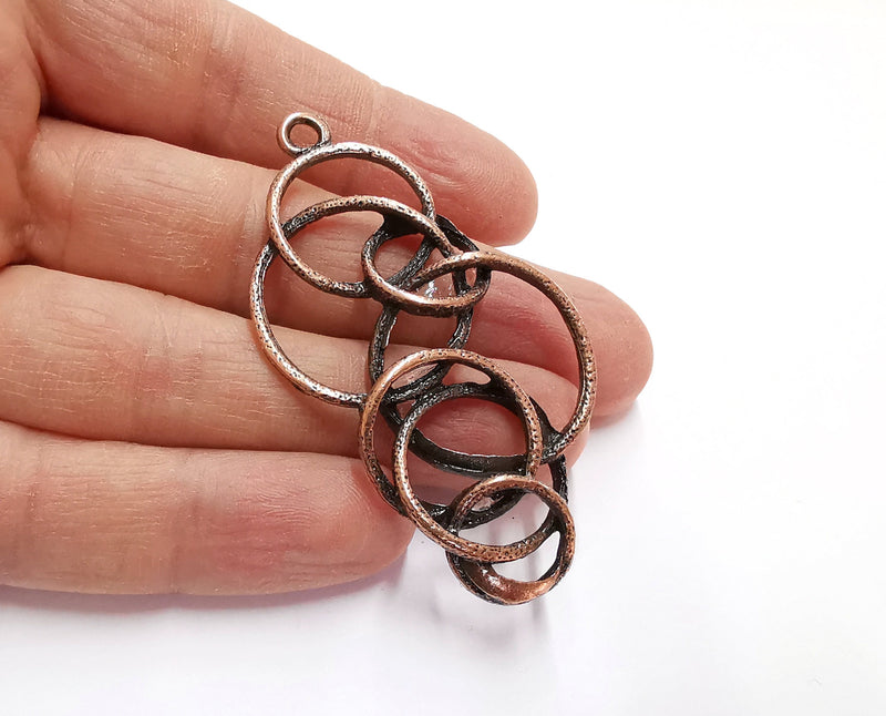 Circles Charms Antique Copper Plated Charms (67x33mm) G21203