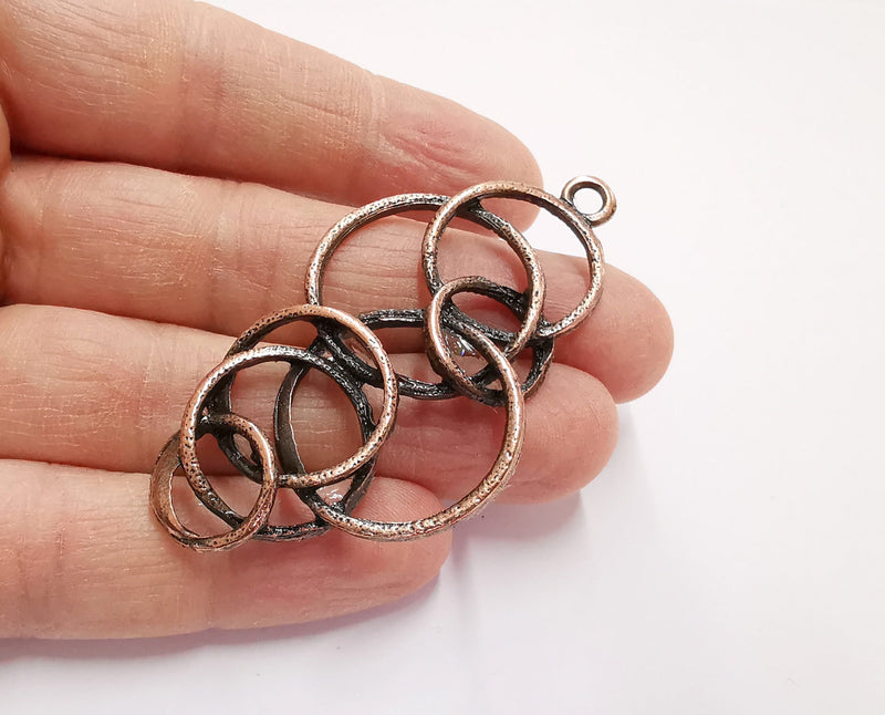 Circles Charms Antique Copper Plated Charms (67x33mm) G21203