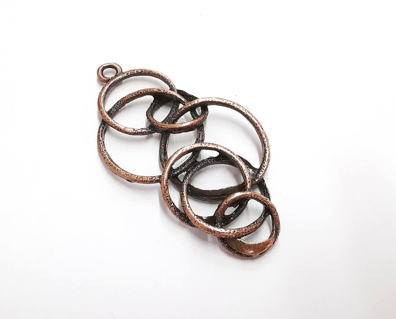 Circles Charms Antique Copper Plated Charms (67x33mm) G21203