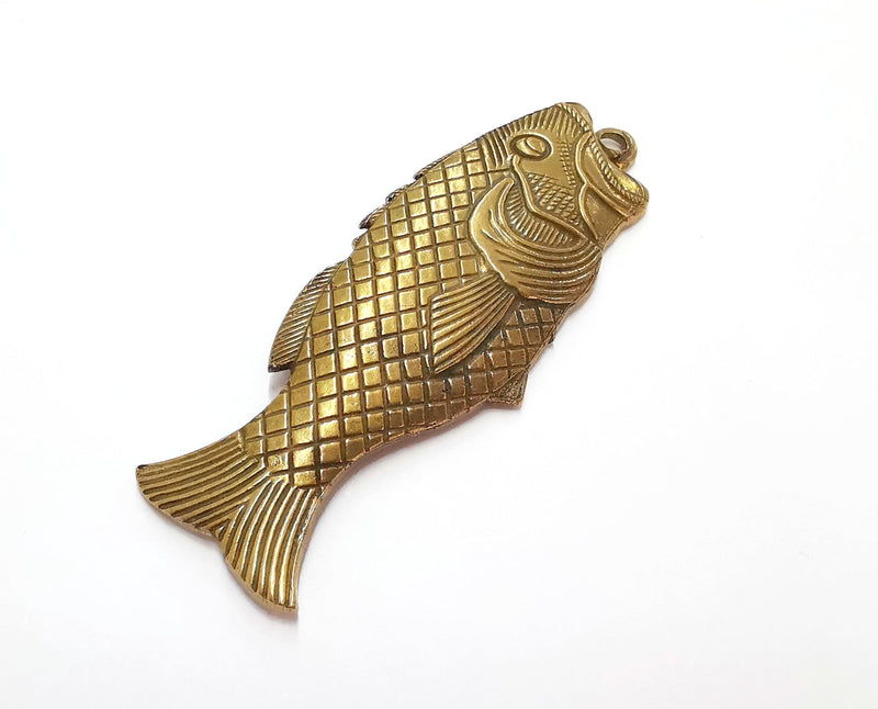 Fish Pendant Antique Bronze Plated Pendant (94x34mm)  G21214