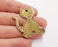 2 Cat Charms Antique Bronze Plated Charms (45x34mm)  G21221